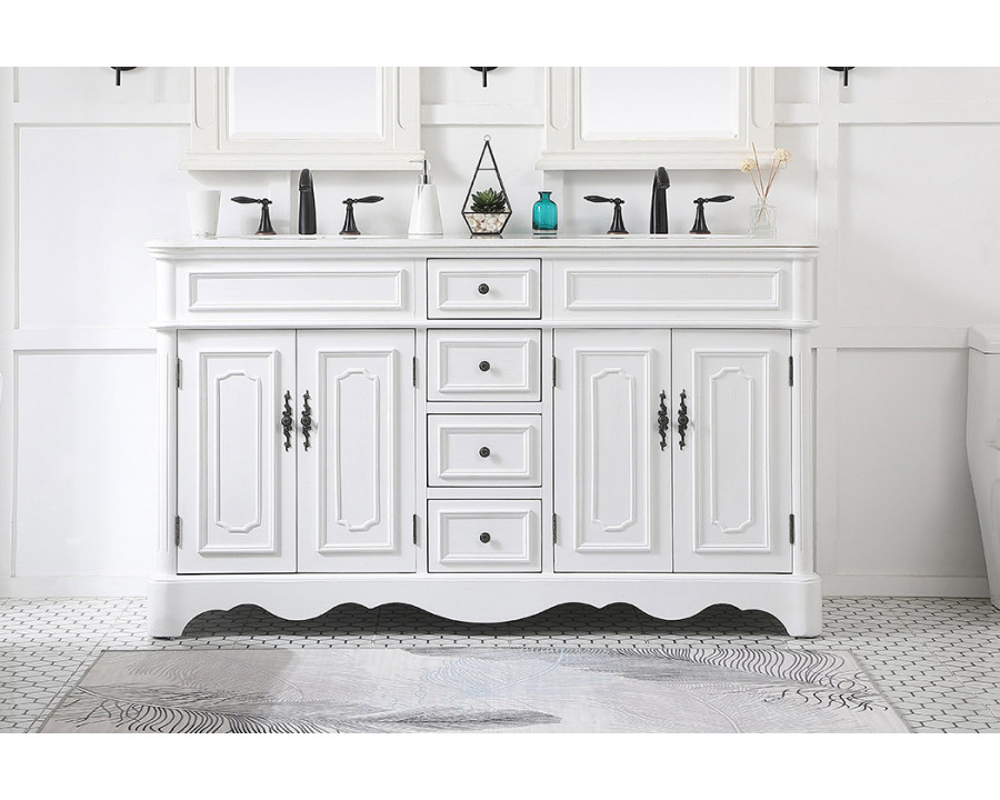 Elegant Bathroom Vanity - Antique White (VF30460DAW)