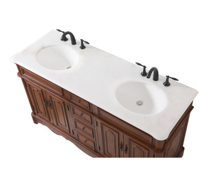 Elegant Bathroom Vanity - Teak (VF30460DTK)