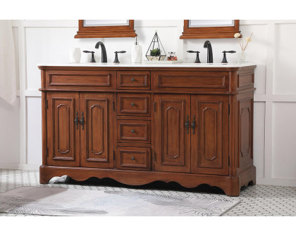 Elegant Bathroom Vanity - Teak (VF30460DTK)