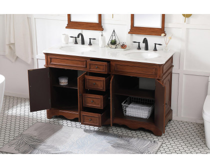 Elegant Bathroom Vanity - Teak (VF30460DTK)