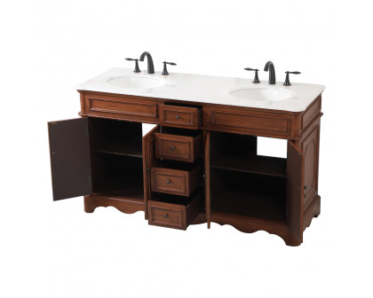 Elegant Bathroom Vanity - Teak (VF30460DTK)