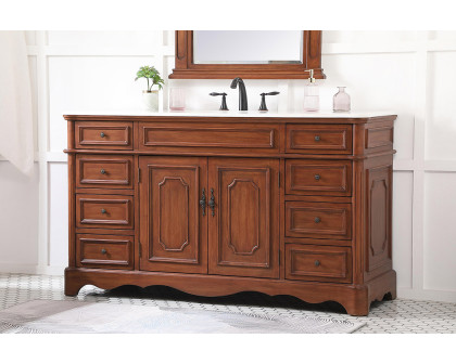 Elegant Bathroom Vanity - Teak (VF30460TK)