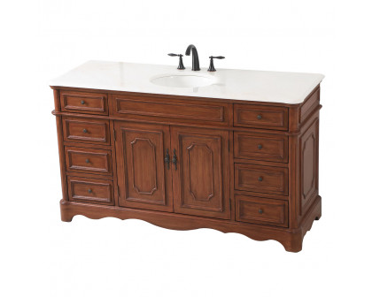 Elegant Bathroom Vanity - Teak (VF30460TK)