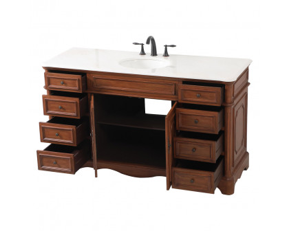 Elegant Bathroom Vanity - Teak (VF30460TK)