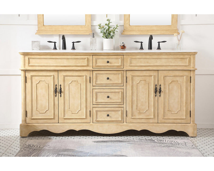 Elegant Bathroom Vanity - Antique Beige (VF30472DAB)