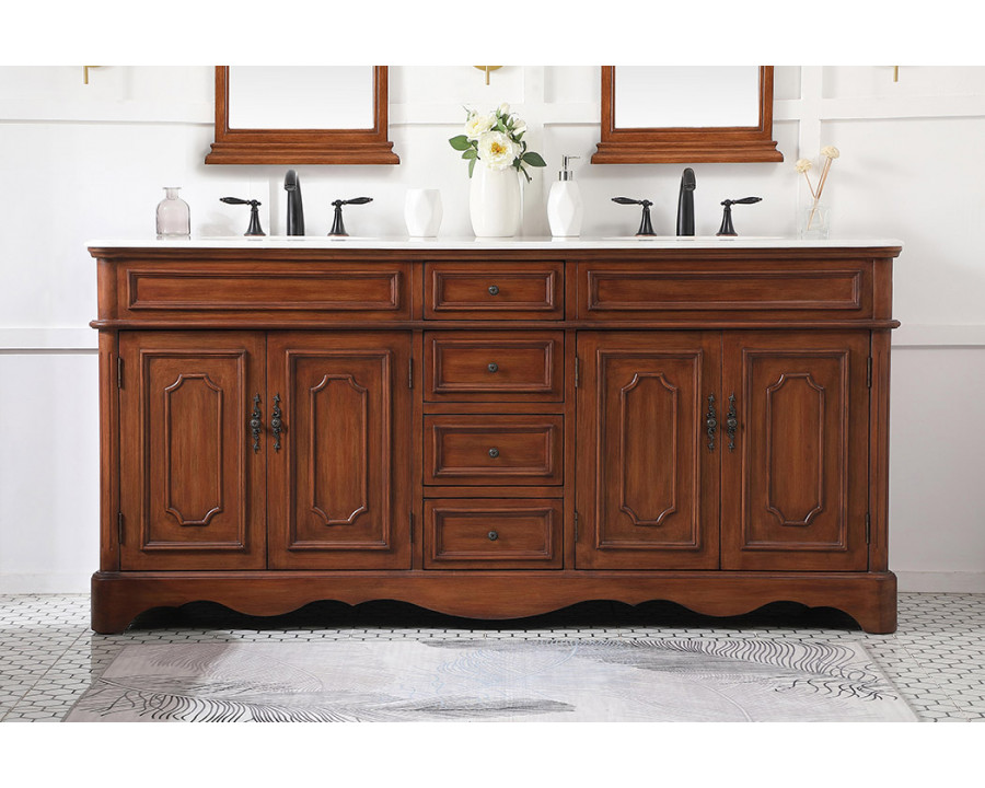 Elegant Bathroom Vanity - Teak (VF30472DTK)