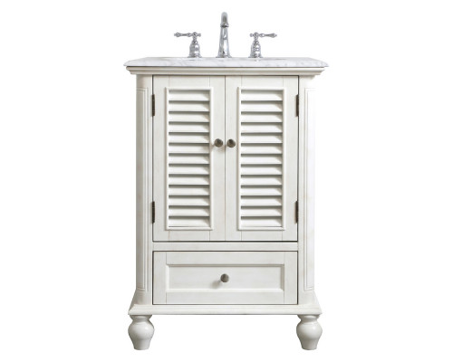 Elegant Bathroom Vanity - Antique White, L 24" (VF30524AW)