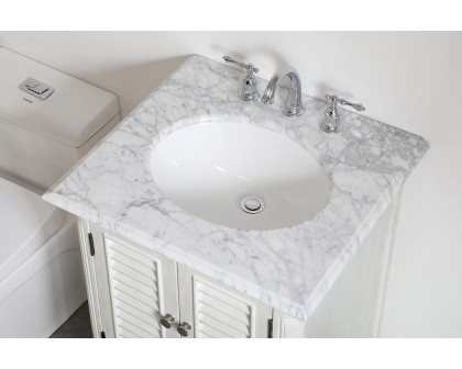 Elegant Bathroom Vanity - Antique White, L 24" (VF30524AW)