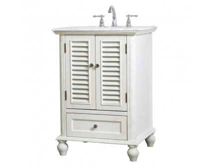 Elegant Bathroom Vanity - Antique White, L 24" (VF30524AW)