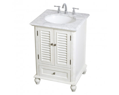 Elegant Bathroom Vanity - Antique White, L 24" (VF30524AW)