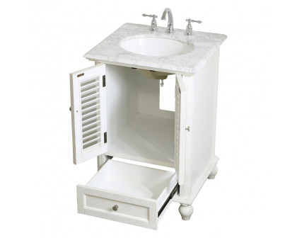 Elegant Bathroom Vanity - Antique White, L 24" (VF30524AW)