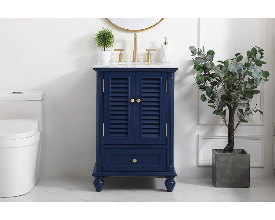 Elegant Bathroom Vanity - Blue, L 24" (VF30524BL)