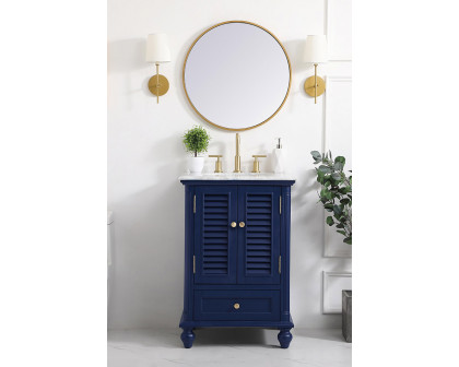 Elegant Bathroom Vanity - Blue, L 24" (VF30524BL)