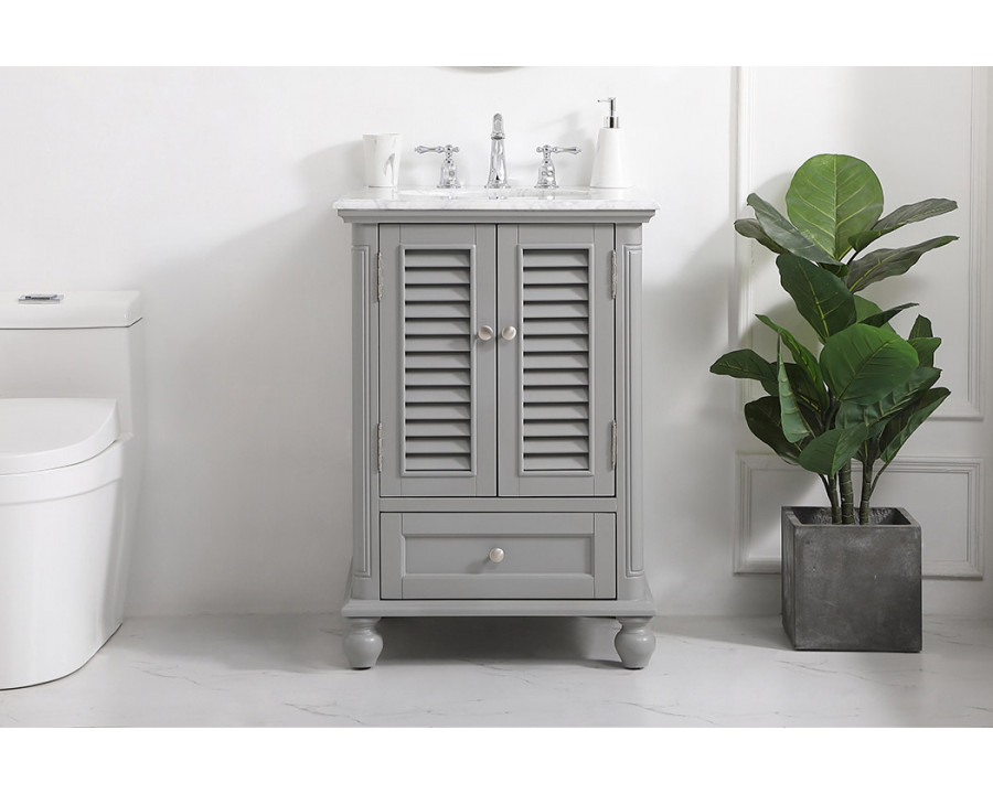 Elegant Bathroom Vanity - Gray, L 24" (VF30524GR)