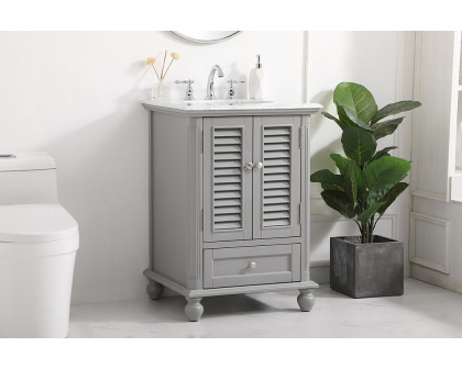 Elegant Bathroom Vanity - Gray, L 24" (VF30524GR)