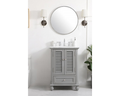 Elegant Bathroom Vanity - Gray, L 24" (VF30524GR)