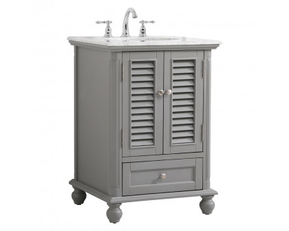 Elegant Bathroom Vanity - Gray, L 24" (VF30524GR)