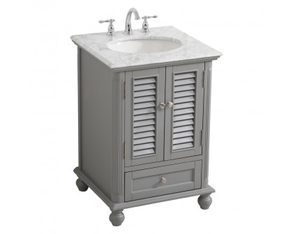 Elegant Bathroom Vanity - Gray, L 24" (VF30524GR)