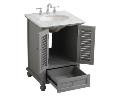 Elegant Bathroom Vanity - Gray, L 24" (VF30524GR)