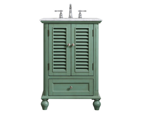 Elegant Bathroom Vanity - Vintage Mint, L 24" (VF30524VM)