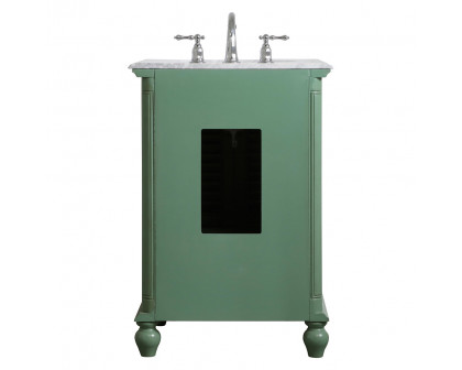 Elegant Bathroom Vanity - Vintage Mint, L 24" (VF30524VM)