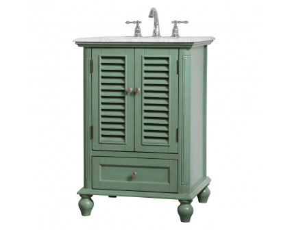 Elegant Bathroom Vanity - Vintage Mint, L 24" (VF30524VM)