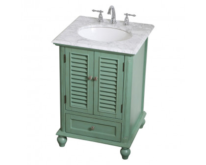 Elegant Bathroom Vanity - Vintage Mint, L 24" (VF30524VM)