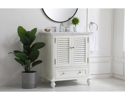 Elegant Bathroom Vanity - Antique White, L 30" (VF30530AW)