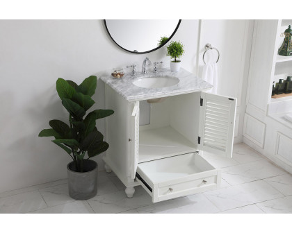 Elegant Bathroom Vanity - Antique White, L 30" (VF30530AW)