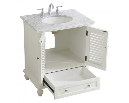 Elegant Bathroom Vanity - Antique White, L 30" (VF30530AW)