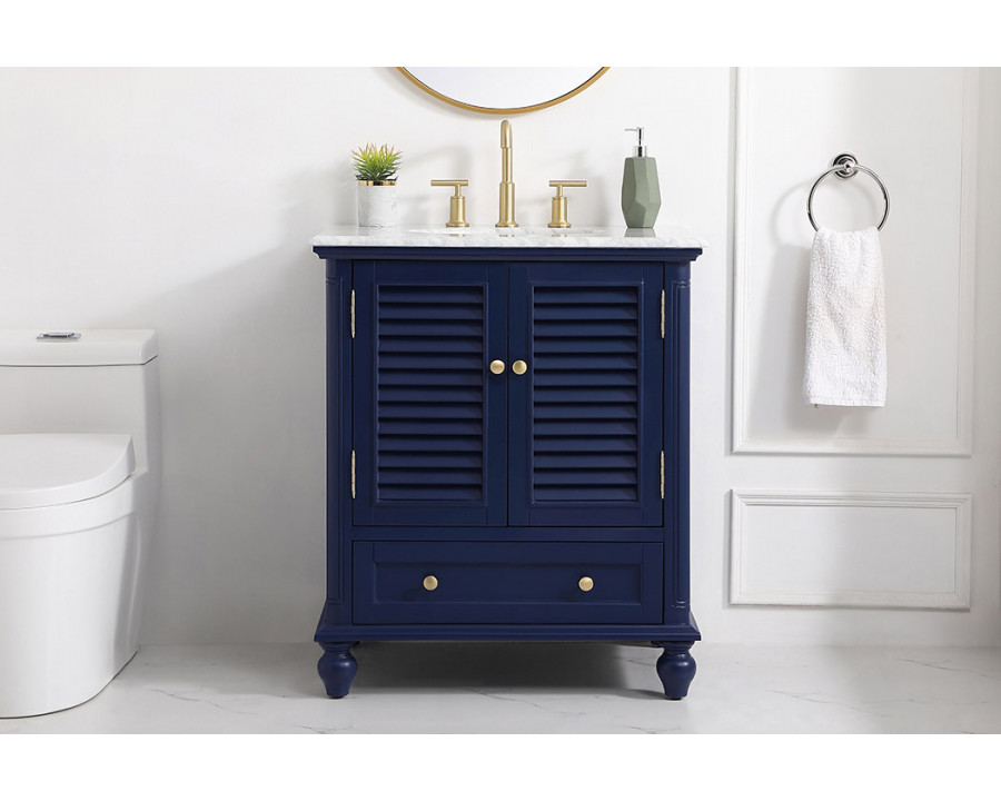 Elegant Bathroom Vanity - Blue, L 30" (VF30530BL)