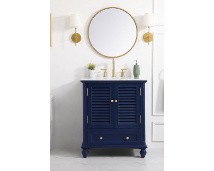 Elegant Bathroom Vanity - Blue, L 30" (VF30530BL)