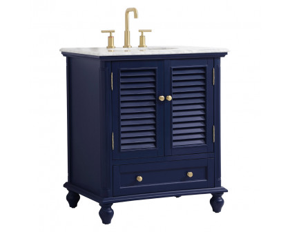 Elegant Bathroom Vanity - Blue, L 30" (VF30530BL)