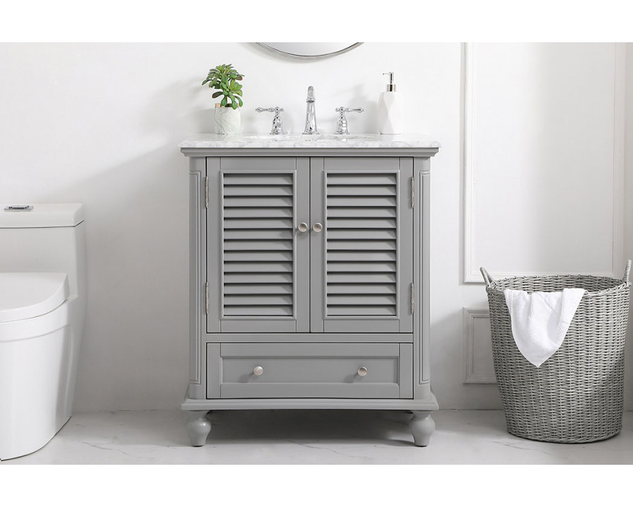 Elegant Bathroom Vanity - Gray, L 30" (VF30530GR)