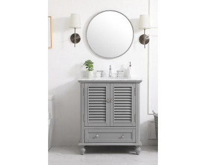 Elegant Bathroom Vanity - Gray, L 30" (VF30530GR)