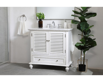 Elegant Bathroom Vanity - Antique White, L 36" (VF30536AW)