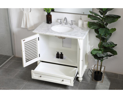 Elegant Bathroom Vanity - Antique White, L 36" (VF30536AW)