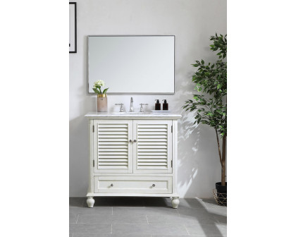 Elegant Bathroom Vanity - Antique White, L 36" (VF30536AW)