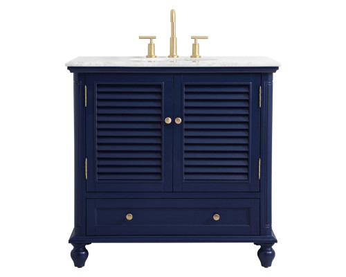 Elegant Bathroom Vanity - Blue, L 36" (VF30536BL)