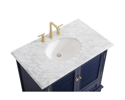 Elegant Bathroom Vanity - Blue, L 36" (VF30536BL)