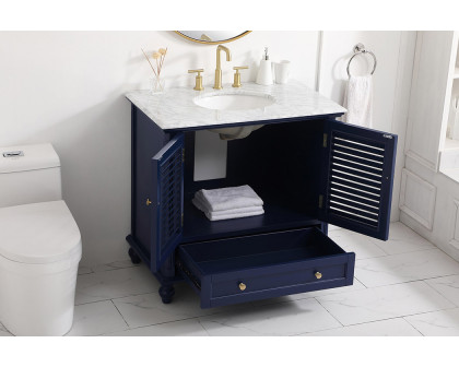 Elegant Bathroom Vanity - Blue, L 36" (VF30536BL)