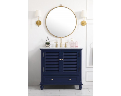 Elegant Bathroom Vanity - Blue, L 36" (VF30536BL)