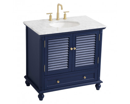 Elegant Bathroom Vanity - Blue, L 36" (VF30536BL)