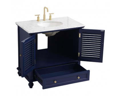 Elegant Bathroom Vanity - Blue, L 36" (VF30536BL)