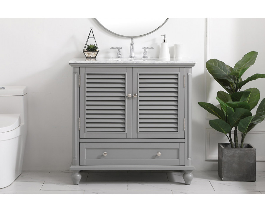 Elegant Bathroom Vanity - Gray, L 36" (VF30536GR)