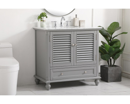 Elegant Bathroom Vanity - Gray, L 36" (VF30536GR)