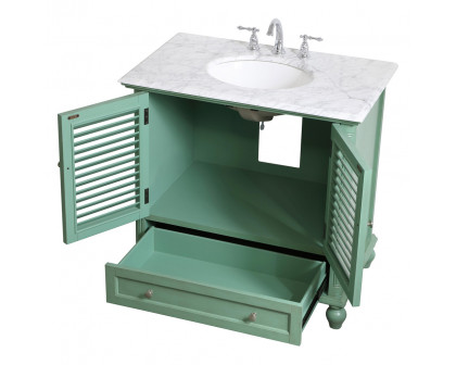 Elegant Bathroom Vanity - Vintage Mint, L 36" (VF30536VM)