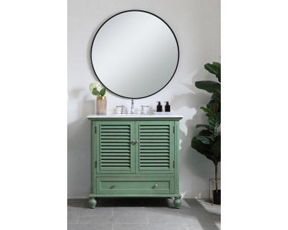 Elegant Bathroom Vanity - Vintage Mint, L 36" (VF30536VM)