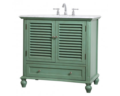 Elegant Bathroom Vanity - Vintage Mint, L 36" (VF30536VM)