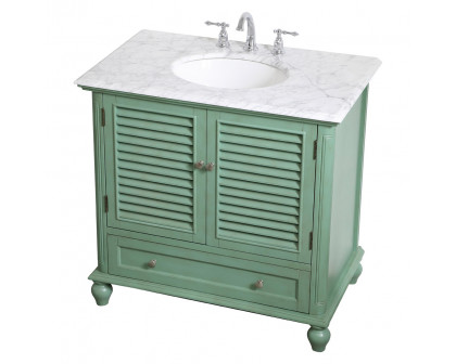 Elegant Bathroom Vanity - Vintage Mint, L 36" (VF30536VM)